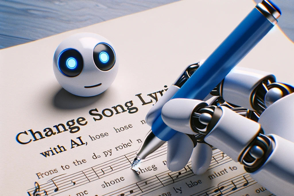 AI writing lyrics on music sheet – Change Song Lyrics with original voice